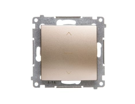 Simon 54 Premium Łącznik żaluzjowy trójpozycyjny 1-0-2, szybkozłącza, złoty DZW1K.01/44
