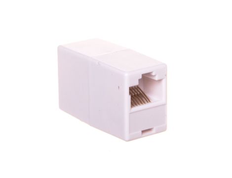 Adapter / przelotka RJ45/RJ45 kat. 5e biały (AT-A 8/8)