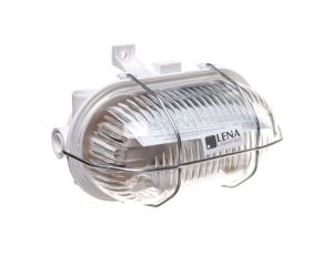 Oprawa kanałowa OVAL 1x60W E27 IIkl. 230V IP44 z siatką metal., biała 321177/EU