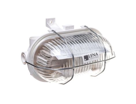 Oprawa kanałowa OVAL 1x60W E27 IIkl. 230V IP44 z siatką metal., biała 321177/EU