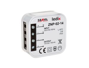Zasilacz LED dopuszkowy 14V DC 2W ZNP-02-14 LDX10000027