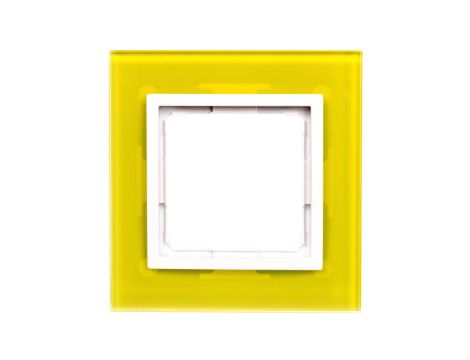Simon 54 Nature Ramka pojedyncza szkło LIMONKOWY SORBET DRN1/90
