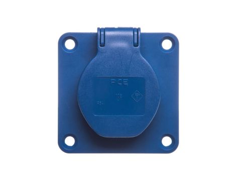 Gniazdo tablicowe 10/16A 2P+Z 230V /70x70/ niebieskie 108-7b