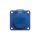 Gniazdo tablicowe 10/16A 2P+Z 230V /70x70/ niebieskie 108-7b