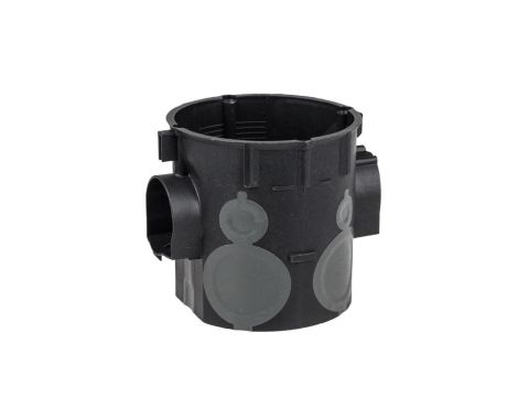 Puszka podtynkowa 60mm głęboka z membranami przebiciowymi czarna wiatroszczelna E107-2K 83107007