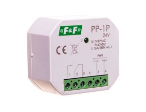 Przekaźnik elektromagnetyczny 1P 16A 7-30V AC/9-40V DC PP-1P-24V
