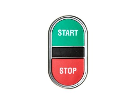 Przycisk sterowniczy 22mm podwójny czerwono/ zielony z samopowrotem bez adaptera START-STOP LPCB7233