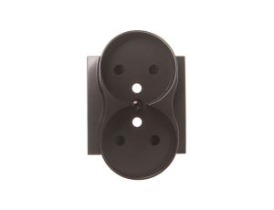 Simon 54 Pokrywa gniazda podwójnego z przesłonami antracyt z/u do ramek PREMIUM DGZ2MZP/48