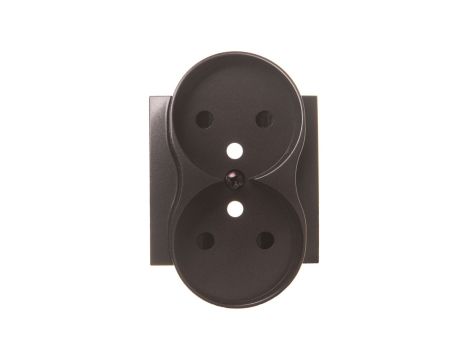 Simon 54 Pokrywa gniazda podwójnego z przesłonami antracyt z/u do ramek PREMIUM DGZ2MZP/48