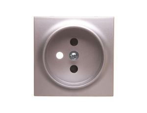 Simon 54 Pokrywa gniazda pojedynczego z przesłonami srebrny mat DGZ1ZP/43