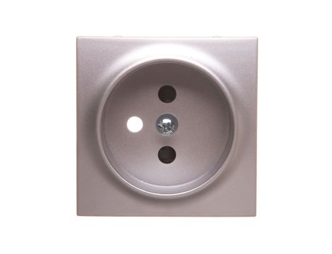 Simon 54 Pokrywa gniazda pojedynczego z przesłonami srebrny mat DGZ1ZP/43