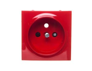 Simon 54 Pokrywa gniazda pojedynczego z przesłonami czerwona DGZ1ZP/22