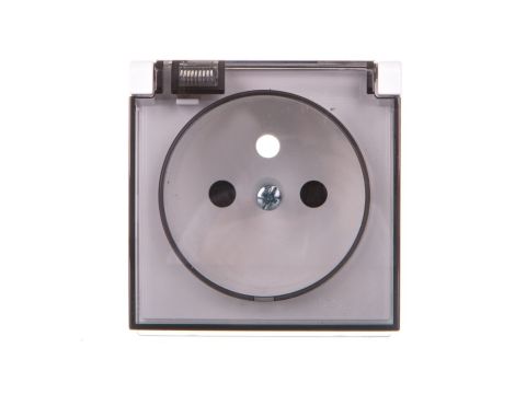 Simon 54 Pokrywa gniazda do wersji IP44 z przesłonami z klapką transparentną biała DGZ1BUZP/11A