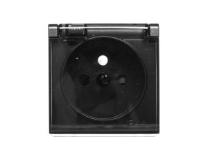 Simon 54 Pokrywa gniazda do wersji IP44 z przesłonami z klapką transparentną antracyt DGZ1BUZP/48A