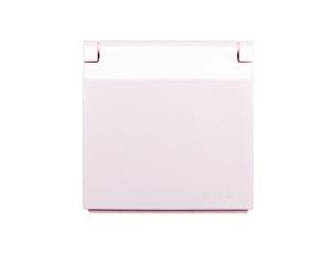 Simon 54 Pokrywa gniazda do wersji IP44 z przesłonami z klapką biała DGZ1BUZP/11