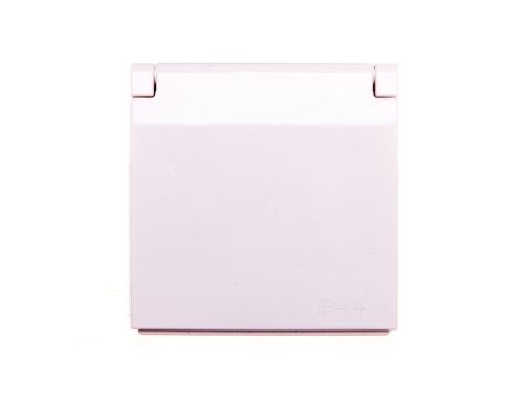 Simon 54 Pokrywa gniazda do wersji IP44 z przesłonami z klapką biała DGZ1BUZP/11