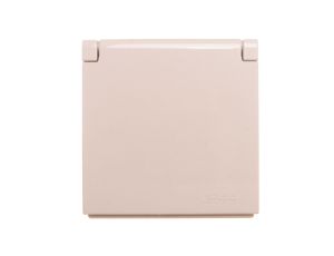 Simon 54 Pokrywa gniazda do wersji IP44 z przesłonami z klapką kremowa DGZ1BUZP/41