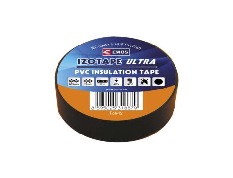Taśma izolacyjna 19mm x 10m PCV czarna F61912 /10szt./