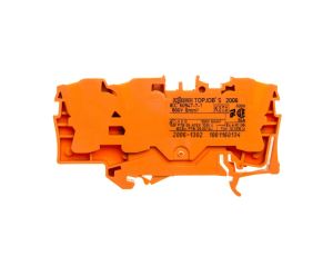 Złączka szynowa 3-przewodowa 6mm2 pomarańczowa TOPJOBS 2006-1302 /25szt./