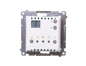 Simon 54 Termostat cyfrowy z wewnętrznym czujnikiem temperatury (moduł) pierścień biały DTRNW.01/11