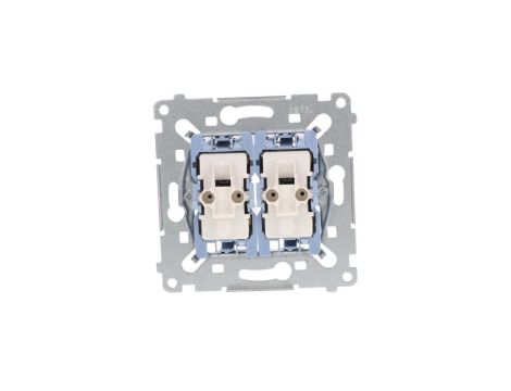 Simon 54 Łącznik schodowy podwójny z podświetleniem mechanizm 10AX 250V, szybkozłącza, SW6/2XLM