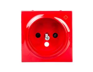 Simon 54 Pokrywa gniazda pojedynczego z przesłonami antybakteryjna czerwona DGZ1ZP/AB22