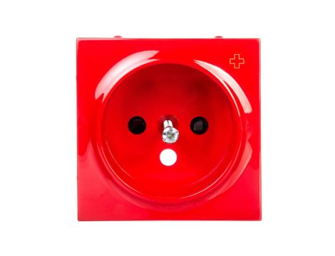 Simon 54 Pokrywa gniazda pojedynczego z przesłonami antybakteryjna czerwona DGZ1ZP/AB22