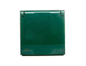 Simon 54 Pokrywa gniazda do wersji IP44 z przesłonami antybakteryjna zielona DGZ1BUZP/AB33