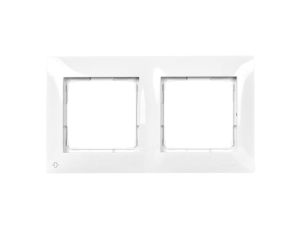 Simon 54 Premium Ramka podwójna antybakteryjna biała DR2/AB11