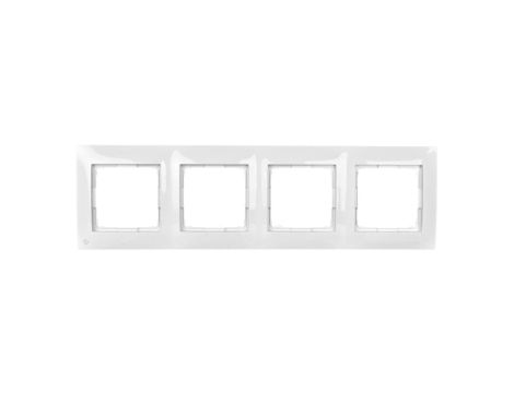 Simon 54 Premium Ramka poczwórna antybakteryjna biała DR4/AB11