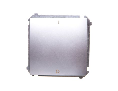 Simon Basic Łącznik dwubiegunowy 16AX 250V srebrny mat BMW2A.01/43