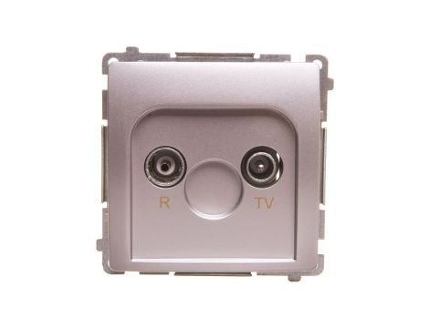 Simon Basic Gniazdo antenowe R-TV zakończeniowe do gniazd przelotowych srebrny mat BMZAK10/1.01/43