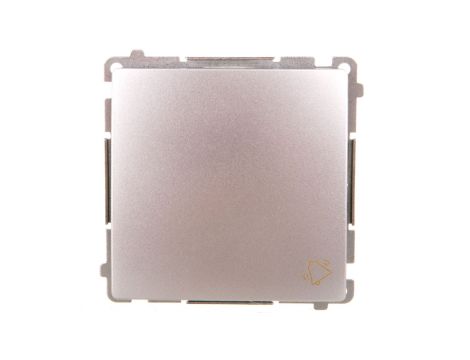 Simon Basic Przycisk dzwonek 16AX 250V zaciski śrubowe srebrny mat BMD1A.01/43