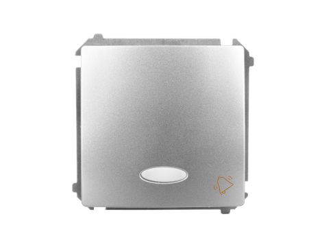 Simon Basic Przycisk dzwonek z podświetleniem 10AX 250V, szybkozłącza, srebrny mat BMD1L.01/43