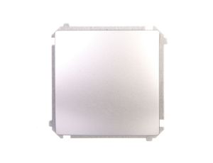 Simon Basic Przycisk pojedynczy rozwierny bez piktogramu 10AX 250V zaciski śrubowe srebrny mat BMPR1.01/43