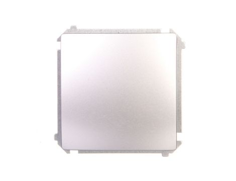 Simon Basic Przycisk pojedynczy rozwierny bez piktogramu 10AX 250V zaciski śrubowe srebrny mat BMPR1.01/43
