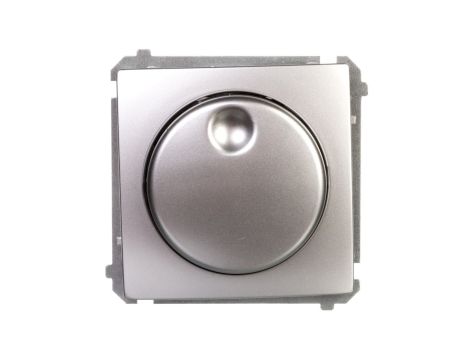 Simon Basic Ściemniacz naciskowo-obrotowy 20–500W 230V srebrny mat BMS9T.01/43