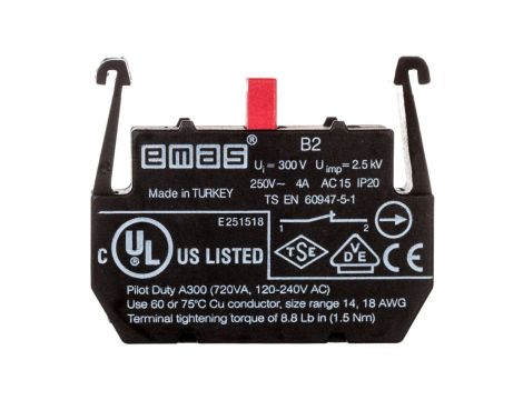 Element łączeniowy 1NC do przycisków B, T0-B2