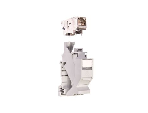 Adapter z gniazdem RJ45 kat.6A na szynę DIN TH35 EPIC DATA HS RJ45 F 10G A 21700613