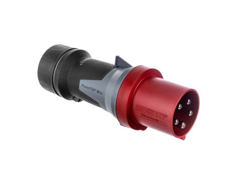 Wtyczka przenośna PowerTOP Xtra 63A 5P 6h 400V czerwona IP44 13112 MEN13112
