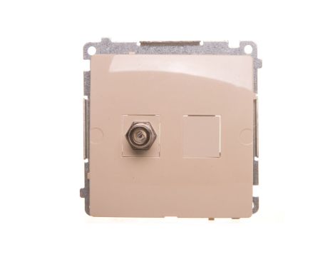 Simon Basic Gniazdo antenowe pojedyncze typu F beżowe BMAF1.01/12