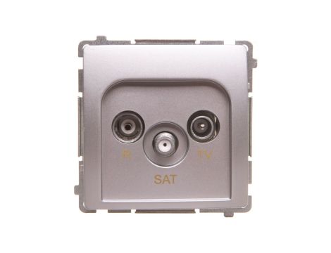 Simon Basic Gniazdo antenowe RTV/SAT końcowe srebrny mat BMZAR-SAT1.3/1.01/43