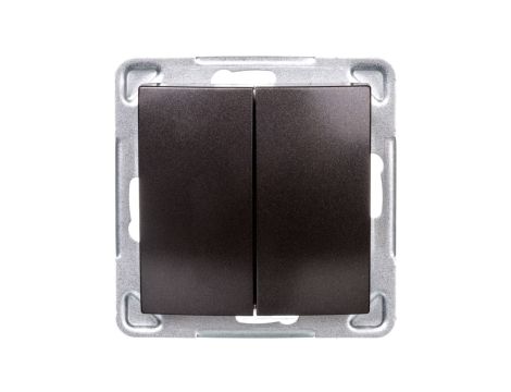 IMPRESJA Łącznik schodowy podwojny antracyt ŁP-10Y/m/50