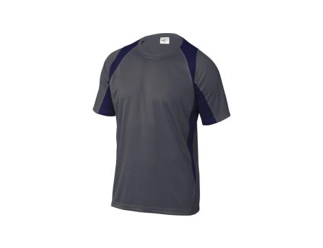 T-Shirt szaro-granatowy z poliestru (100) 160G szybkoschnący rozmiar M BALIGMTM