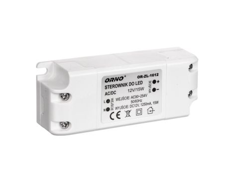 Zasilacz LED 12V DC 15W 1,25A IP20 OR-ZL-1612