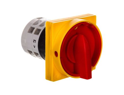 Łącznik krzywkowy 0-1 3P 25A zatablicowy z płytką przednią Łuk E25-15 IP-65 952518