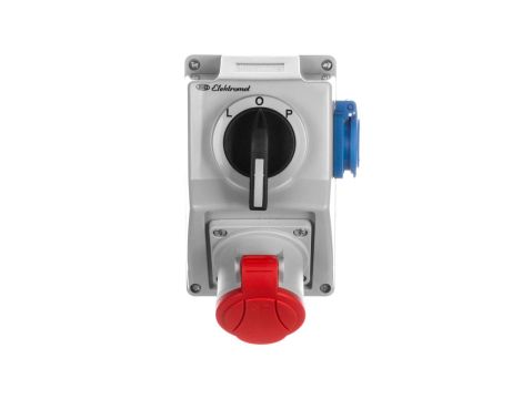 Zestaw instalacyjny z gniazdem 4P 1x 2P+Z L-0-P 32A IP54 C32-48.1 974013
