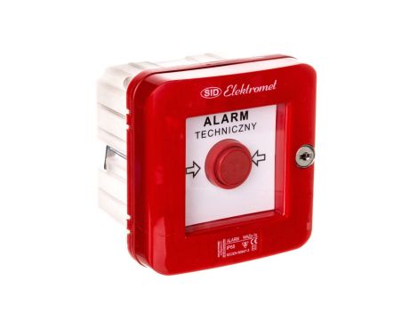Wyłącznik alarmowy samoczynny podtynkowy z zamkiem i młoteczkiem WAZp-1s IP-55 921501
