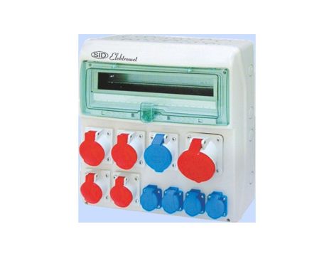 Rozdzielnica budowlana 18 modułów (1x 5P/63A 2x 5P/32A 2x 5P/16A)/400V (4x 2P+Z/16A 1x 2P+Z/32A)/250V RSS-05 942050