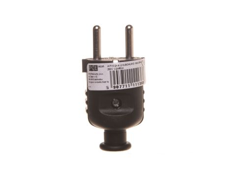 Wtyczka prosta 10/16A 2P+Z UNI-SCHUKO IP20 czarna 08295